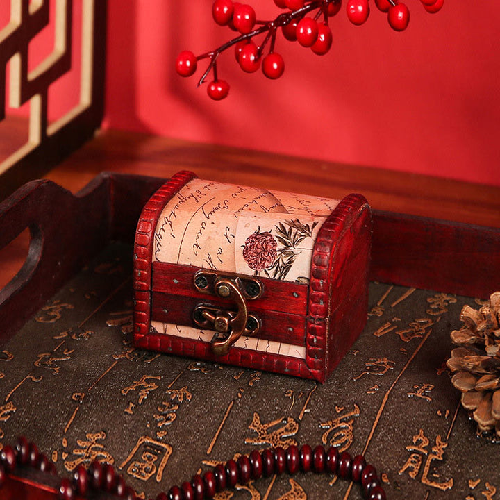 Classical Wooden Storage Box For Handmade Scrapbook Crafts