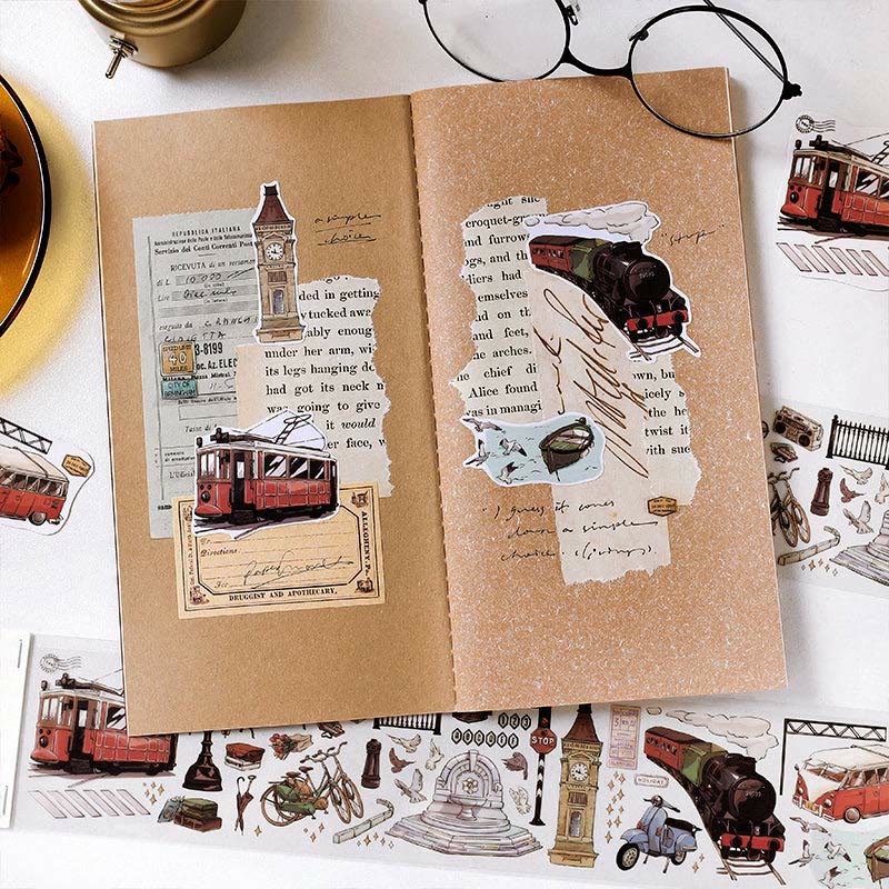 Travel Note Series Long PET Sticker For Journal Decor