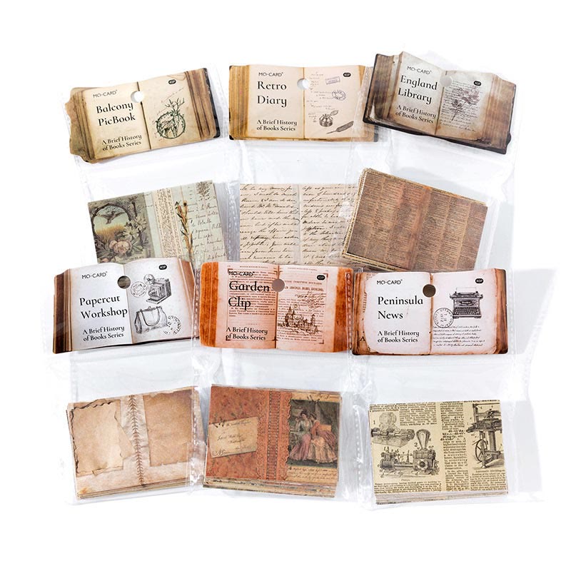 Retro Message Books Series Sticker Set For Journal Decor