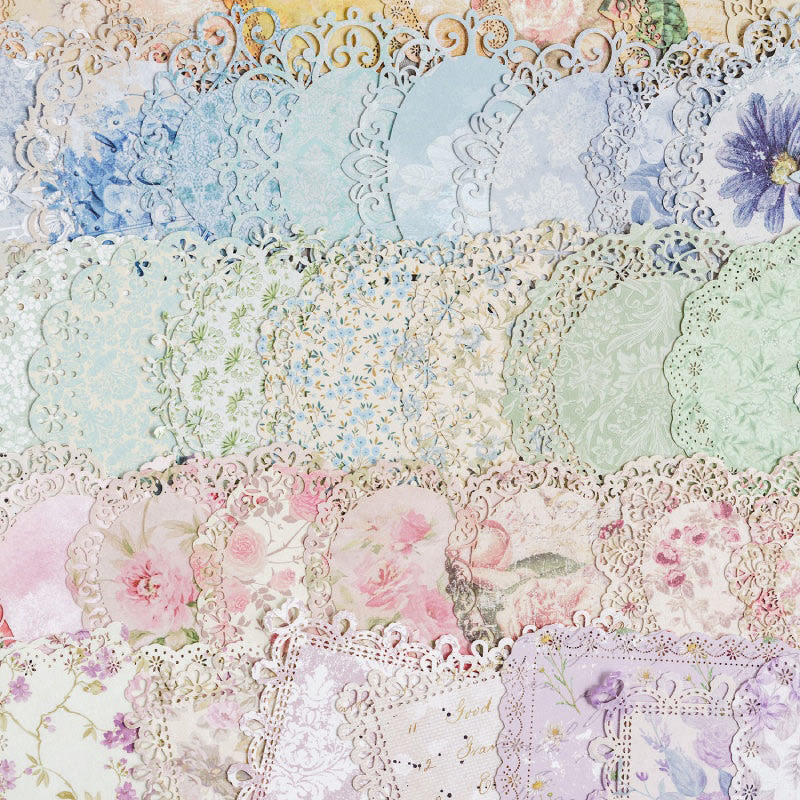 Lace Floral Paper Decorative Scrapbook Journaling Hollow Backing Paper