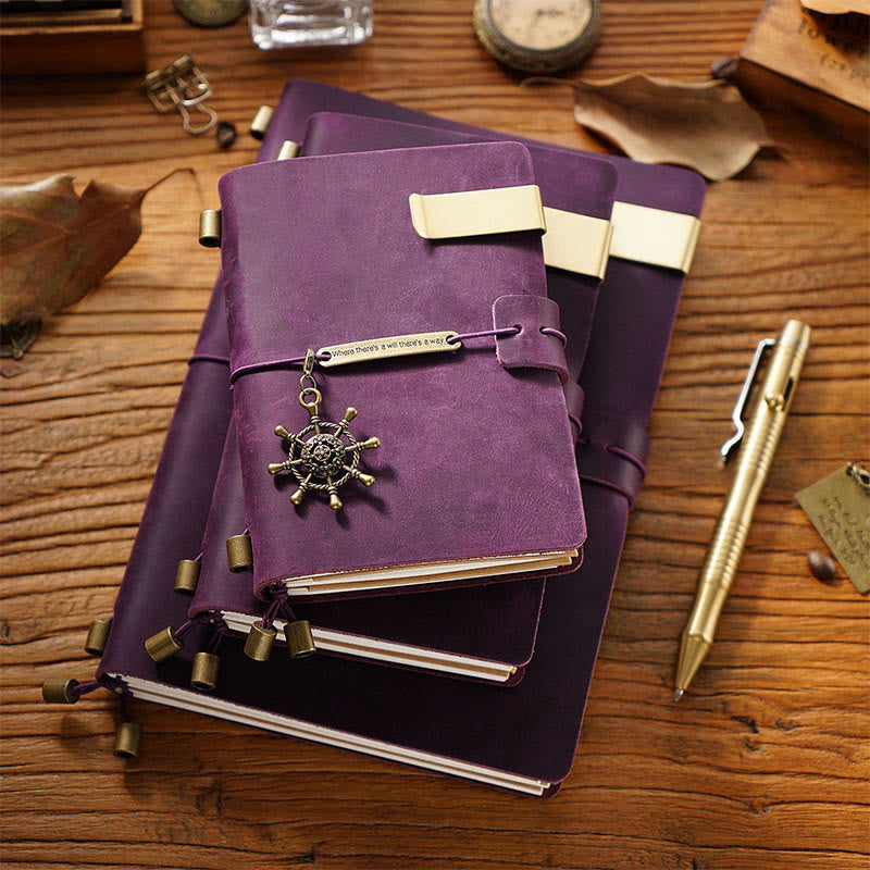 Business Genuine Leather Cover Notebook For Travel Daily Record