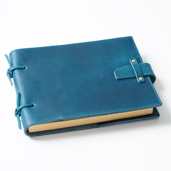 Horizontal Classic Genuine Leather Cover Notebook For Daily Record