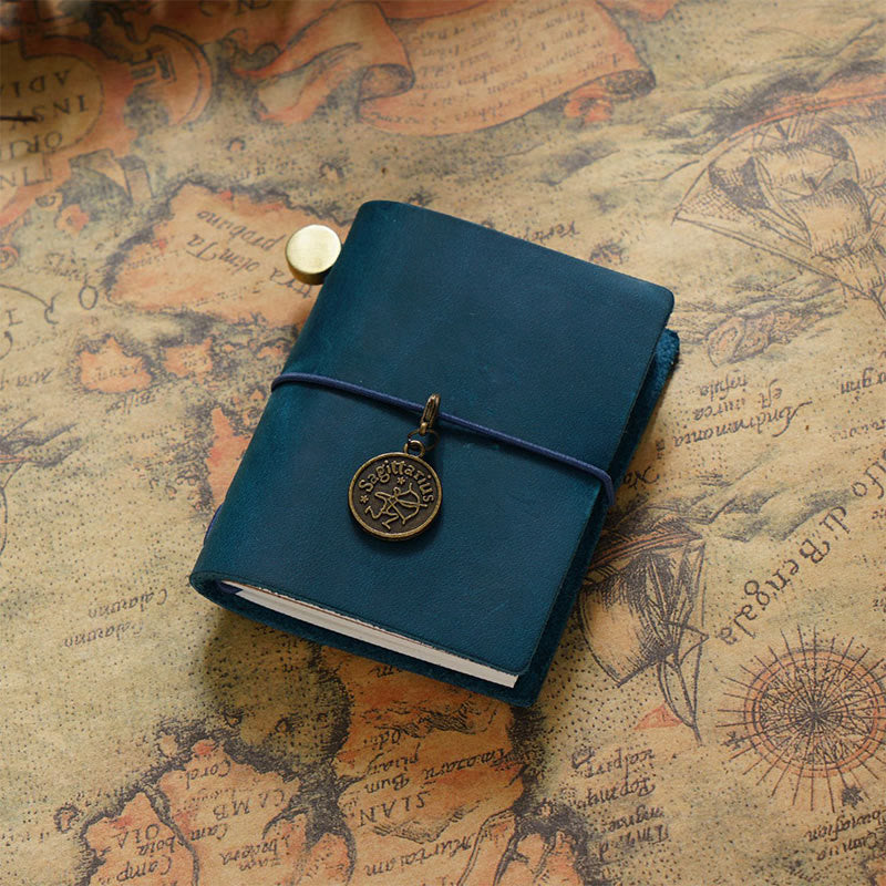 Mini Classic Leather Cover Notebook For Travel Daily Record