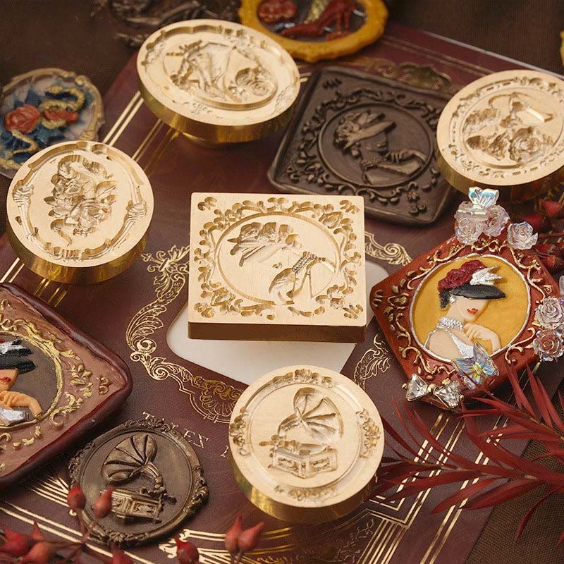 3D Embossed Elegant Lady Series Seal Wax Stamp Decorative Gift