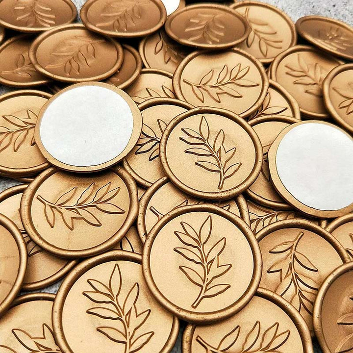 10pcs Leaf Wax Seal Stamp Sticker For Envelope