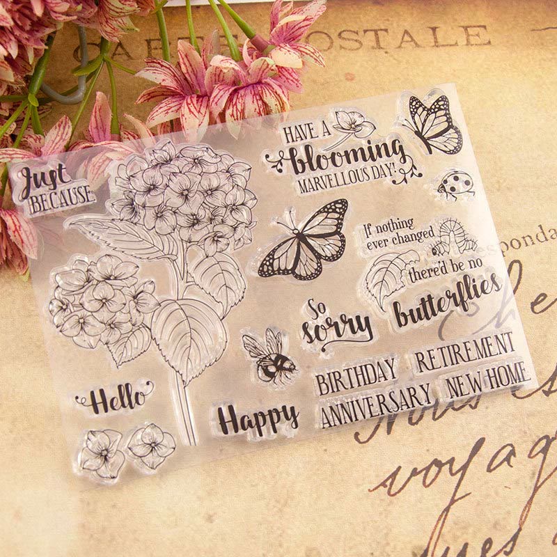 Clear Black Stamps Animal Plant Silicone Seal Rubber Stamps