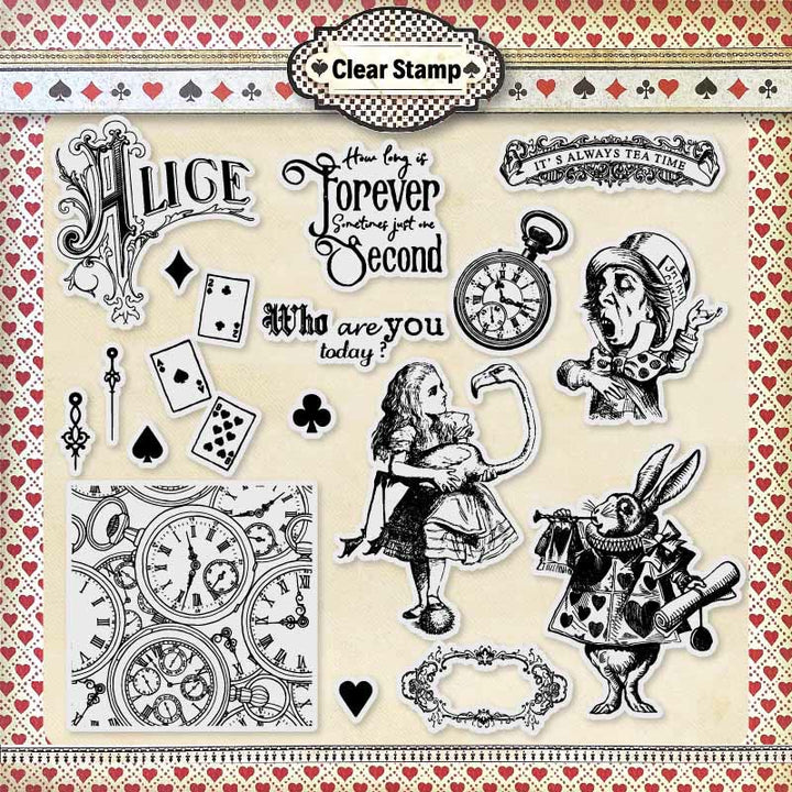 Retro Clear Stamps Queen Of Hearts Silicone Seal Rubber Stamps