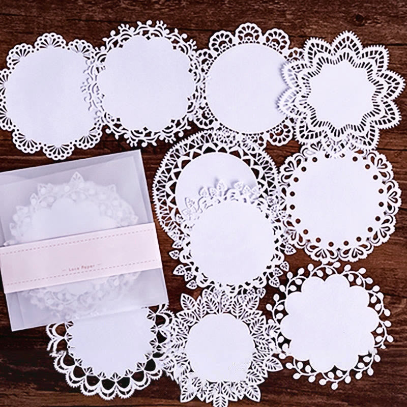 Vintage Paper Set Lace Scrapbook Journaling Backing Paper