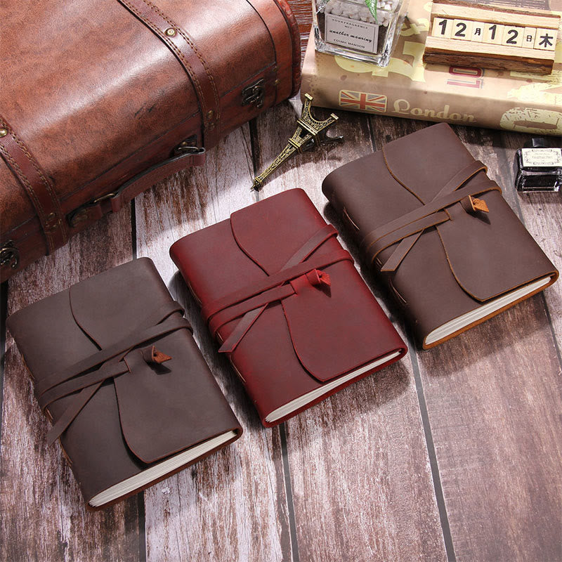 Retro Softcover Leather Journal 320 Pages Handmade Notebook