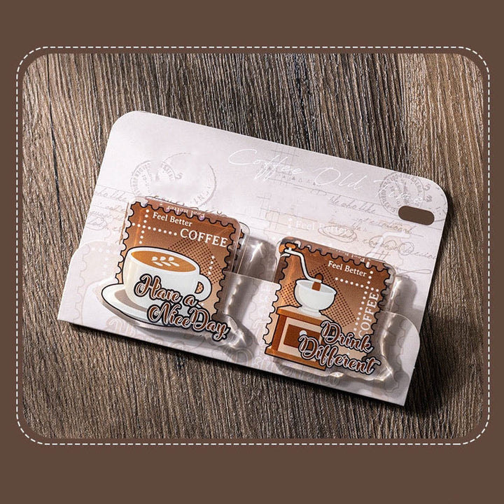 Coffee Time Acrylic Clips Vintage Paper Photo Clip