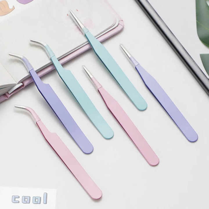 Utility Colored Stainless Steel Tweezers Craft Journal Accessories