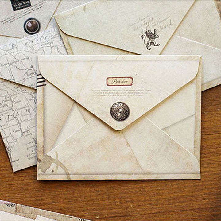 12pcs Vintage Mini Envelope Set For Kids Mail Letter