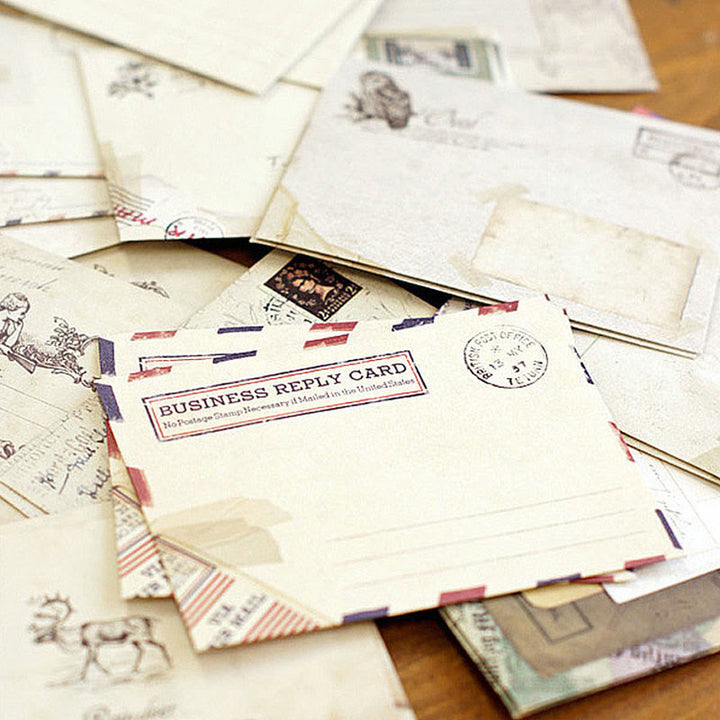 12pcs Vintage Mini Envelope Set For Kids Mail Letter