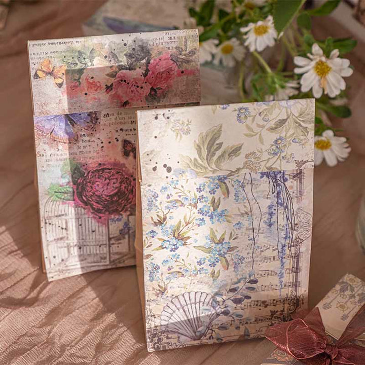 Vintage Paper Set Decorative Wind Of Flower Backing Paper