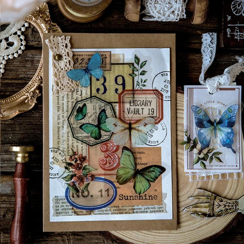 Cute Retro Images Series Sticker For Journal Decor