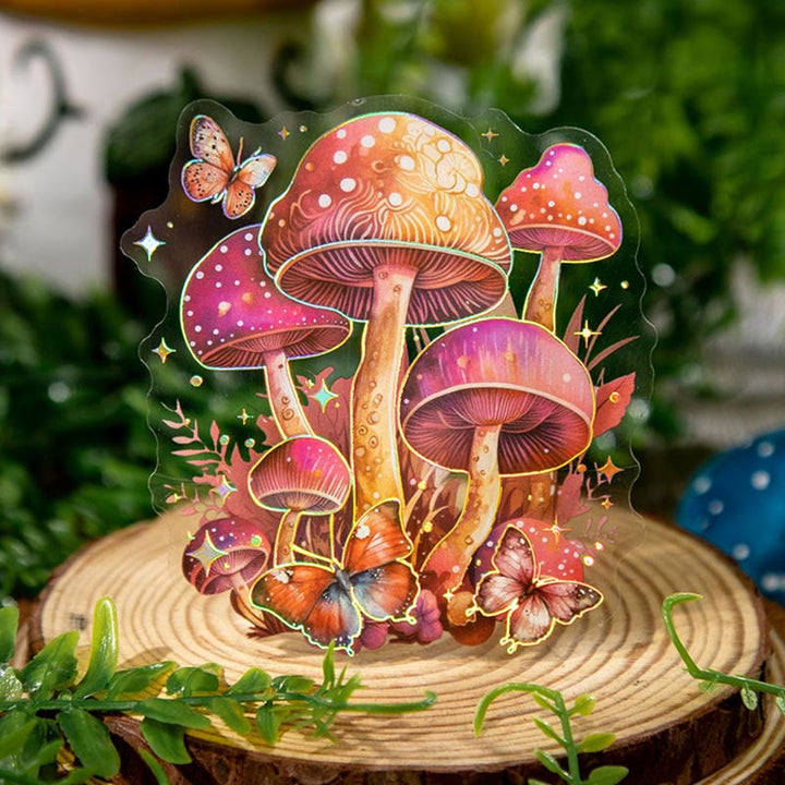 Magic Forest Series Mushroom PET Sticker For Journal Decor