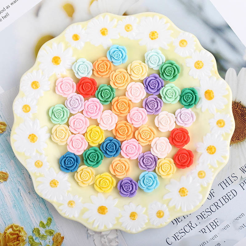 3D Rose Flower Resin Sticker For DIY Journal Decor