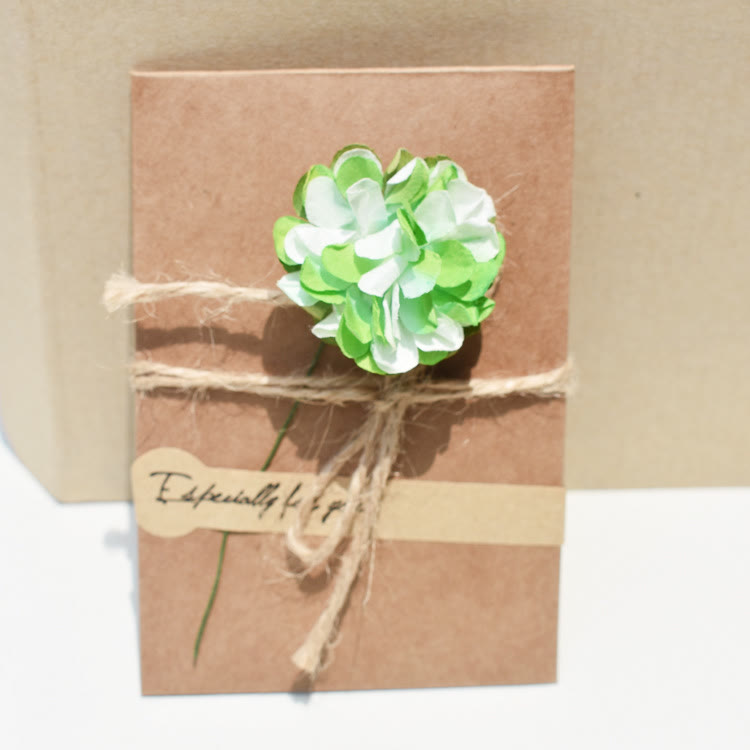 Flower Decor Kraft Paper Envelope For Invitation Greeting Card