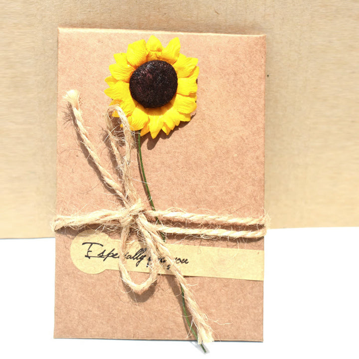 Flower Decor Kraft Paper Envelope For Invitation Greeting Card