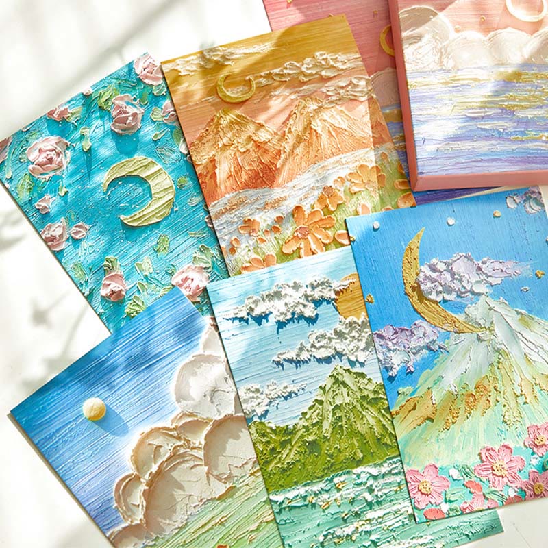 30pcs Four Season Series Postcard Oil Painting Style For Greeting