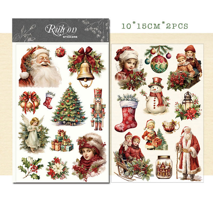 Christmas Holiday Series Rub On Sticker Transfer Sticker For Crafts