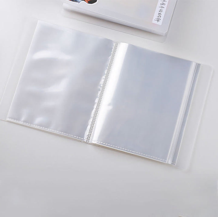 A6 Transparent Collecting Album 40 Sheet Reusable Sticker Storage Organizer