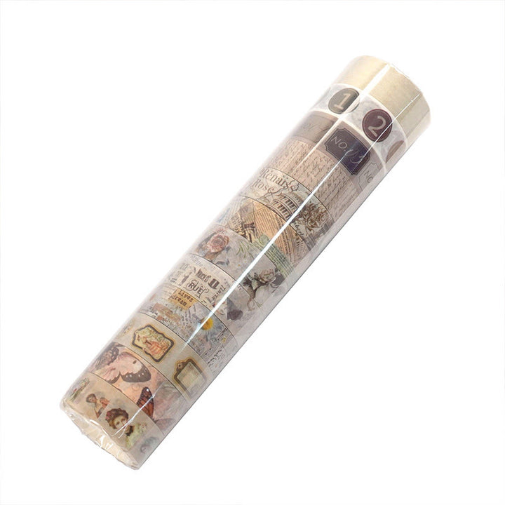 12 Rolls Set Vintage Newspaper Series Washi Tape Scrapbook Tape