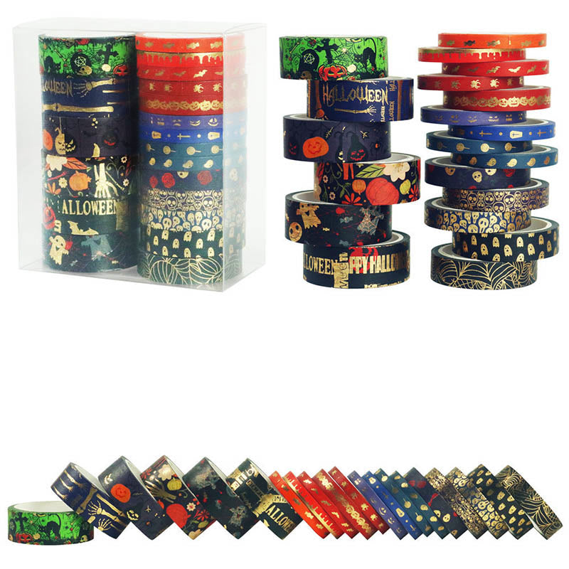 20 Rolls Set Halloween Series Washi Tape Decorative Scrapbook Tape