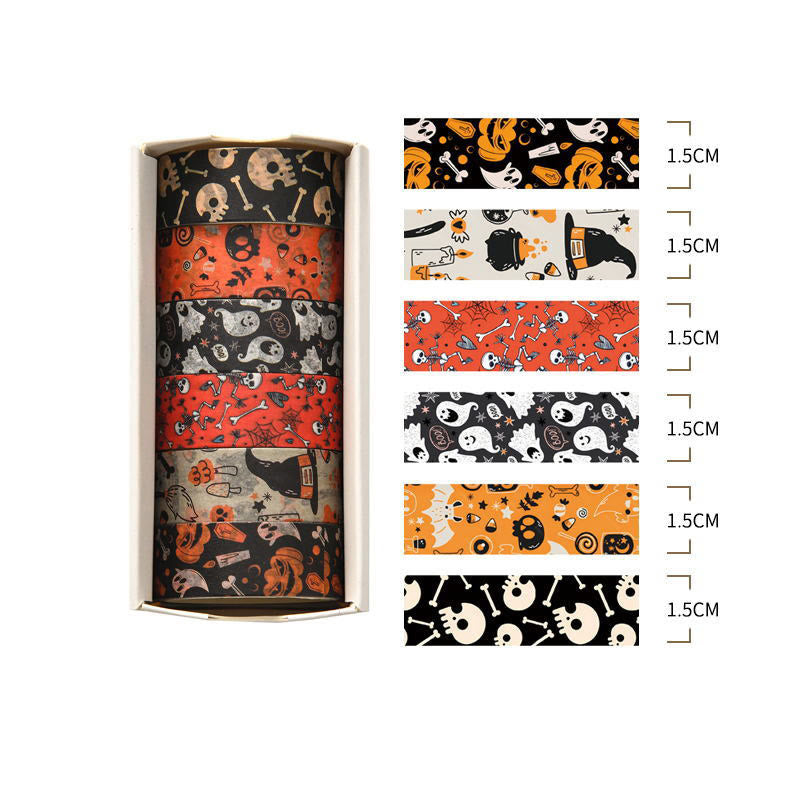 Cute Cartoon Halloween Series Washi Tape Set Scrapbook Tape