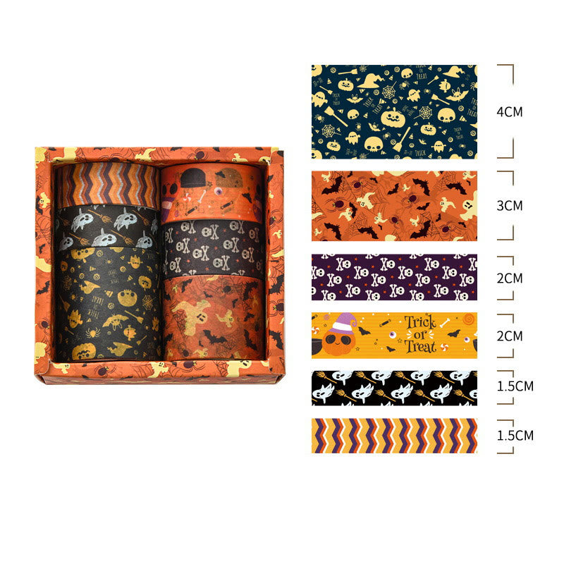 Cute Cartoon Halloween Series Washi Tape Set Scrapbook Tape