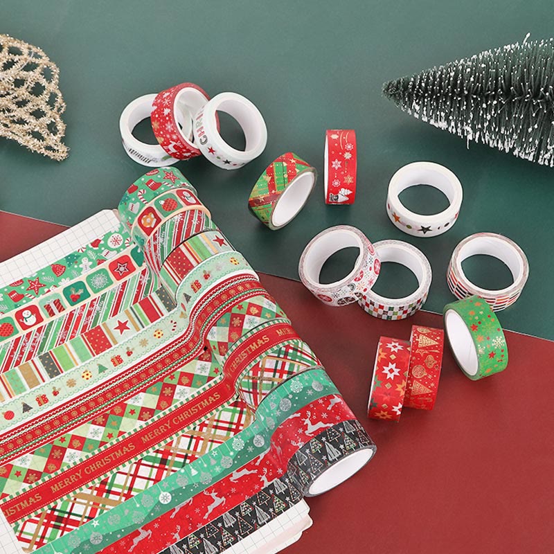 12 Rolls Set Christmas Series Washi Tape Decorative Scrapbook Tape