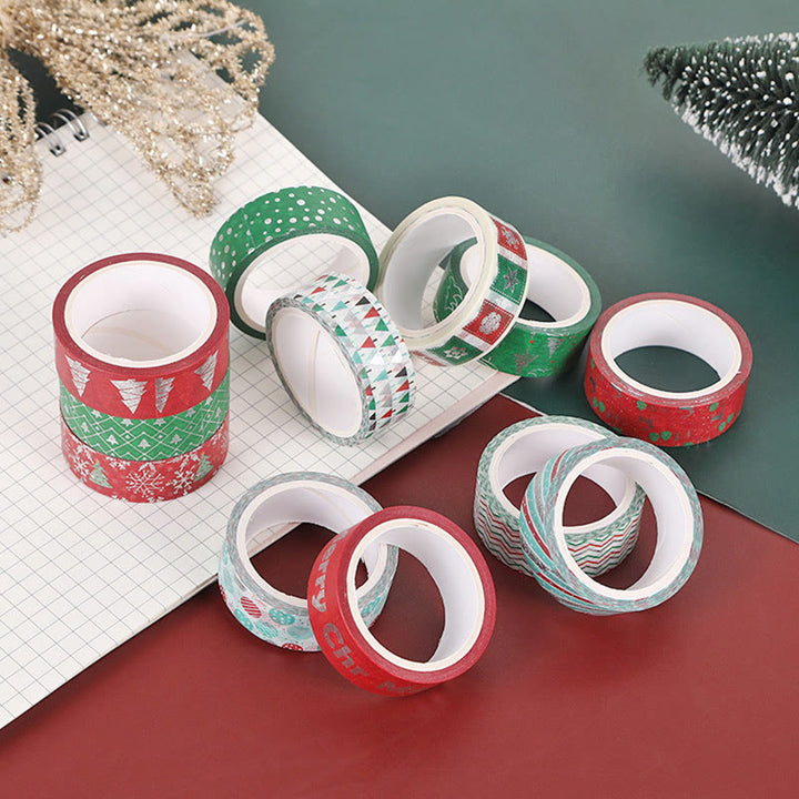 12 Rolls Set Christmas Series Washi Tape Decorative Scrapbook Tape