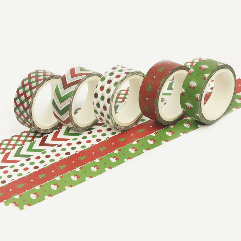 10 Rolls Set Christmas Holiday Series Washi Tape Scrapbook Tape