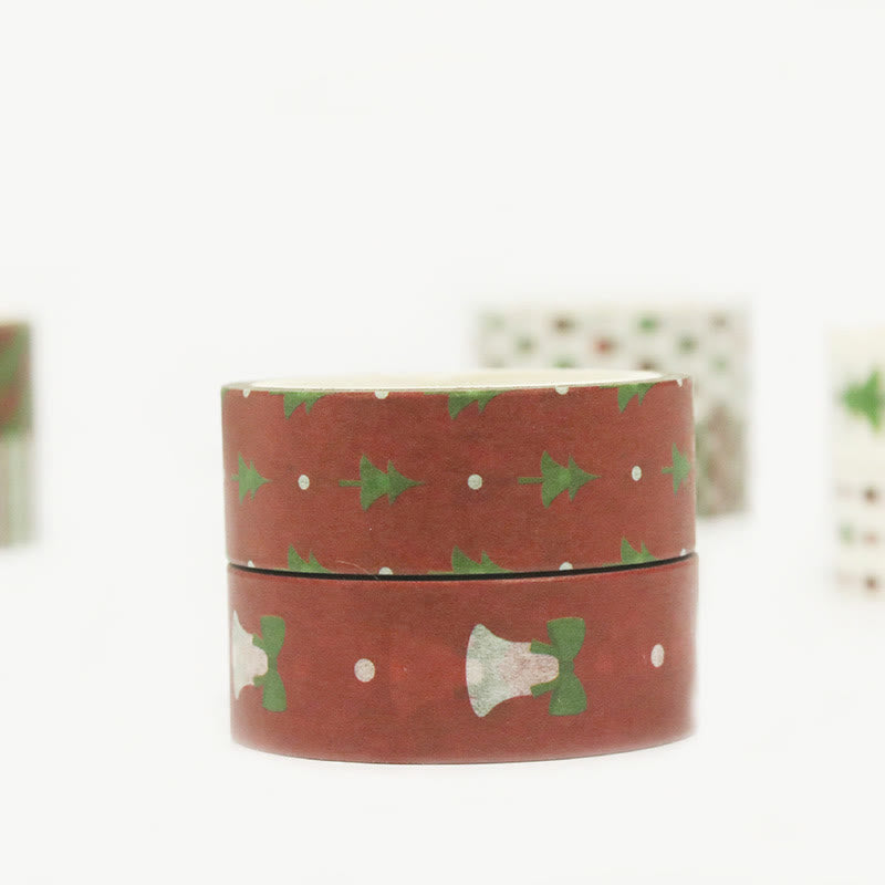 10 Rolls Set Christmas Holiday Series Washi Tape Scrapbook Tape