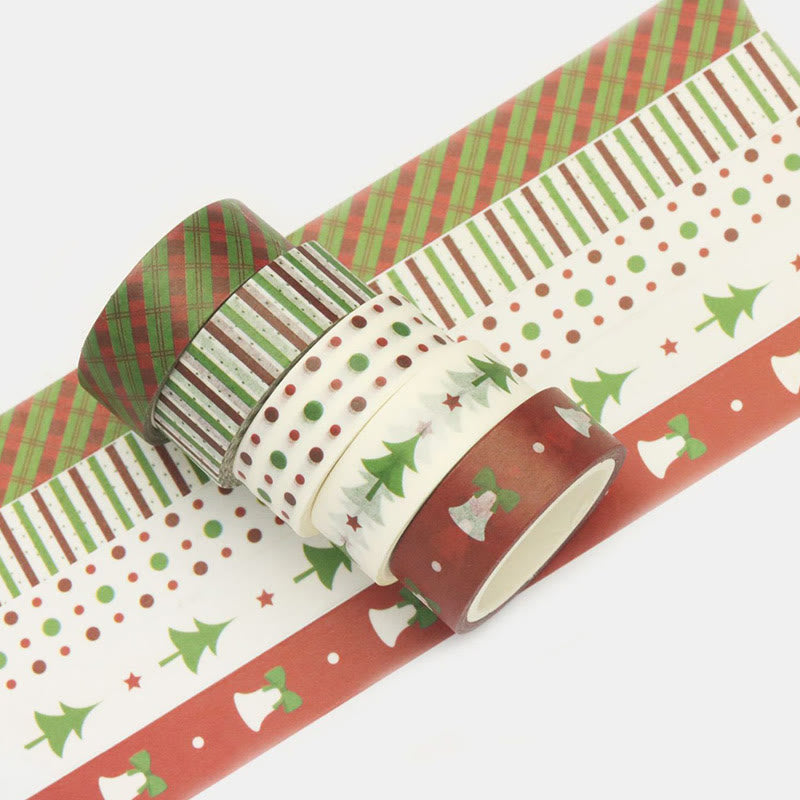 10 Rolls Set Christmas Holiday Series Washi Tape Scrapbook Tape