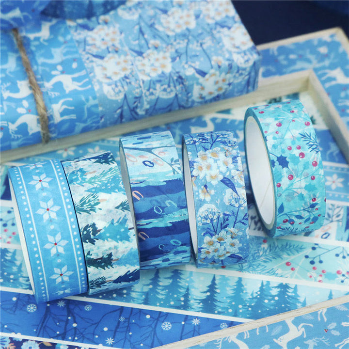 10 Rolls Set Snowflake Christmas Series Washi Tape Scrapbook Tape