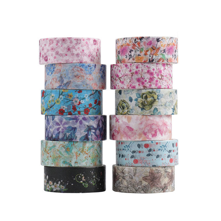 24 Rolls Set Floral Print Series Washi Tape Scrapbook Tape