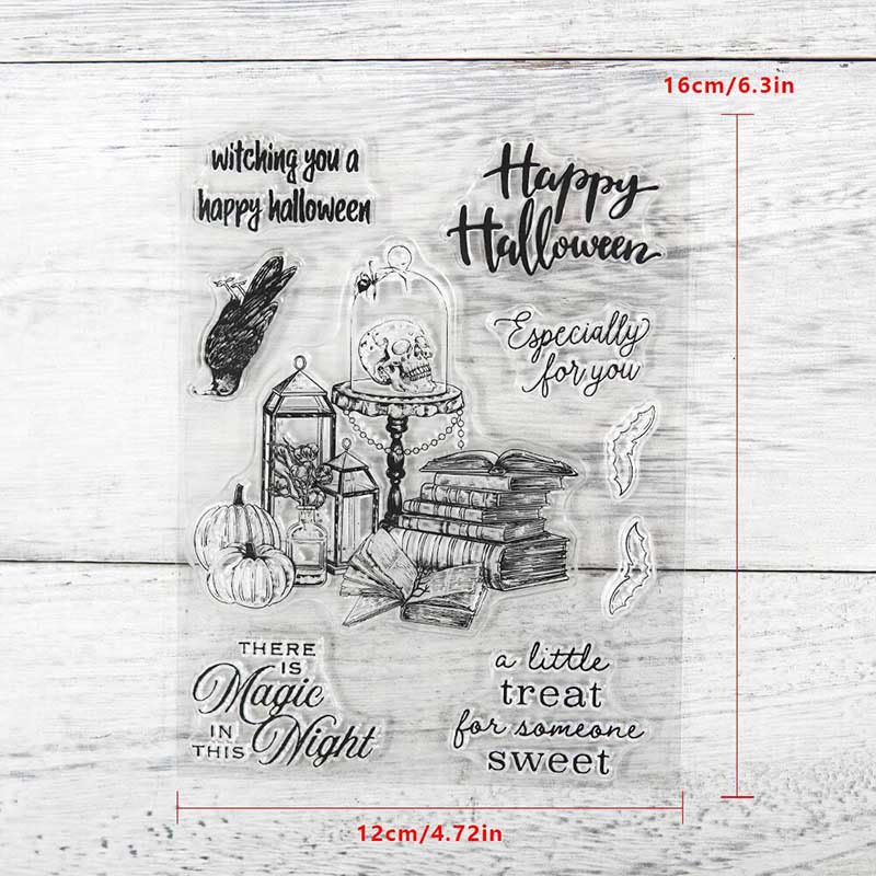 Halloween Theme Stamp Cutting Dies Set For Handmade Postcard Crafts