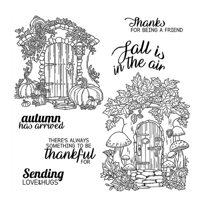 Pumpkin Garden Stamp Cutting Dies Set For Handmade Postcard Crafts