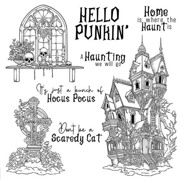 Halloween Castle Stamp Cutting Dies Set For Handmade Postcard Crafts