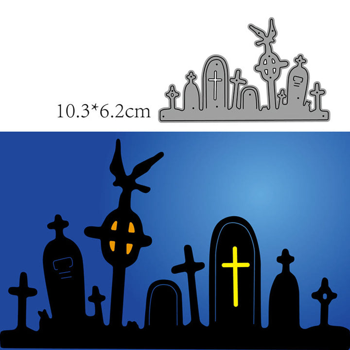 Halloween Grave Cutting Dies Set For Handmade Postcard Crafts