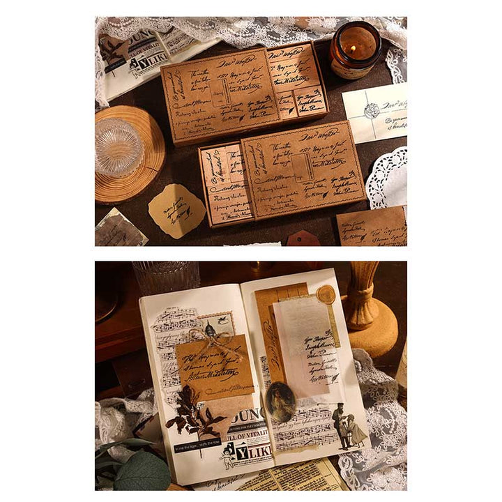 8 Styles Retro English Text Wooden Stamps For Card Making