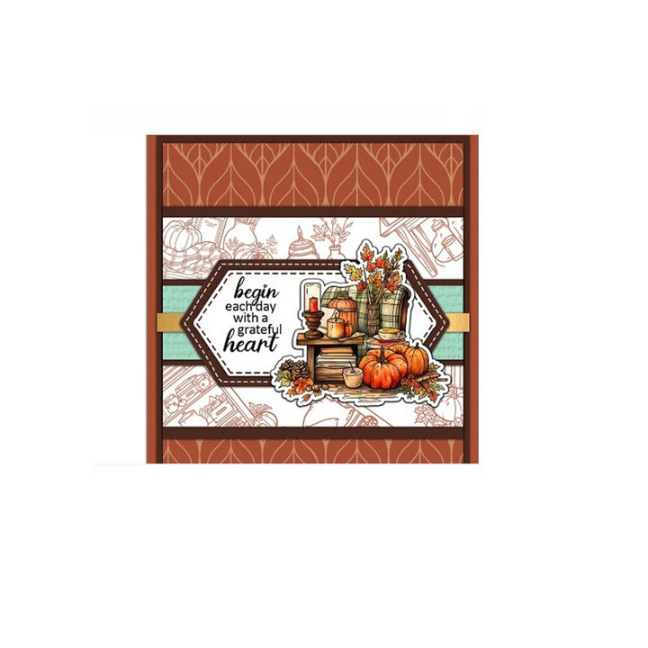 Pumpkin House Stamp Cutting Dies Set For Handmade Postcard Crafts