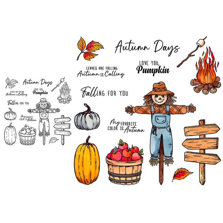 Harvest Autumn Stamp Cutting Dies Set For Handmade Postcard Crafts