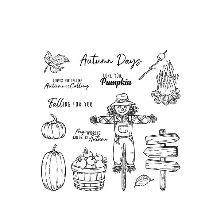 Harvest Autumn Stamp Cutting Dies Set For Handmade Postcard Crafts