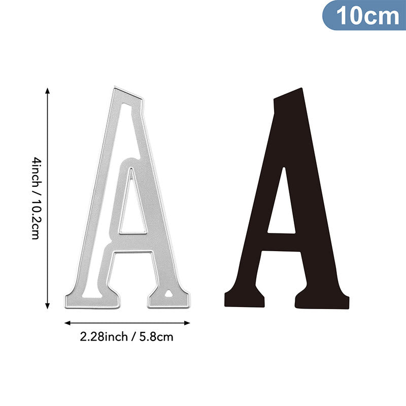 10cm Capital Letter Cutting Dies For Handmade Postcard Crafts