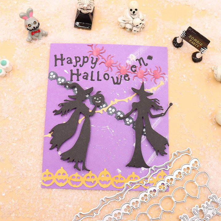 Dancing Ghost And Pumpkin Cutting Dies For Handmade Postcard Crafts