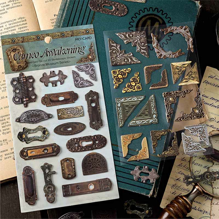 Ancient Copper Museum Series Sticker For DIY Journal Decor