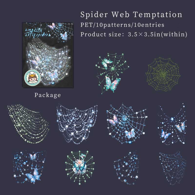 Spider Wonderful Art Series Sticker For DIY Journal Decor