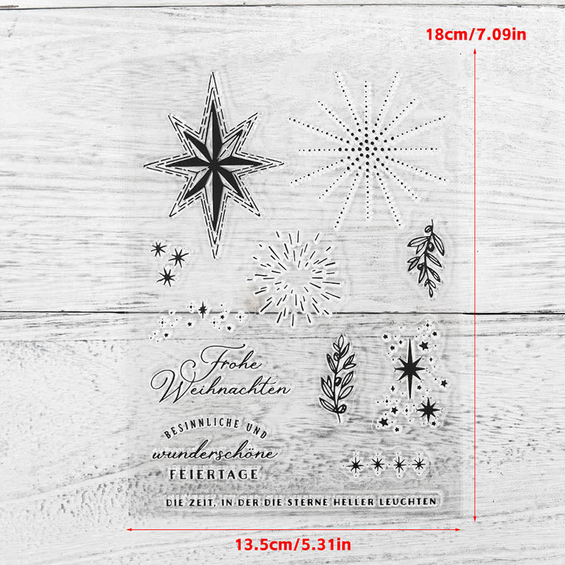 Pentagram Christmas Stamp Cutting Dies Set For Handmade Greeting Cards